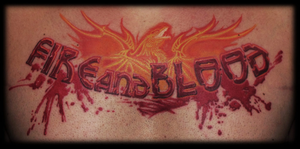 Game of thrones targaryen tetoválás fire and blood